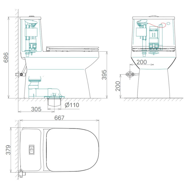 Bản-vẽ-kĩ-thuật-Bồn-cầu-1-khối-VIGLACERA-V816-nắp-êm
