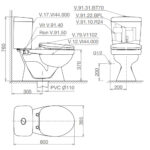 Bản-vẽ-kĩ-thuật-Bồn-cầu-2-khối-VIGLACERA-VI44-nắp-êm-V116