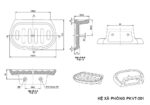 Bản vẽ kỹ thuật Kệ xà phòng Bộ phụ kiện nhà tắm VIGLACERA PKVT-001