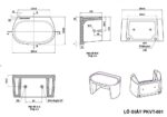Bản vẽ kỹ thuật Lô giấy Bộ phụ kiện nhà tắm VIGLACERA PKVT-001