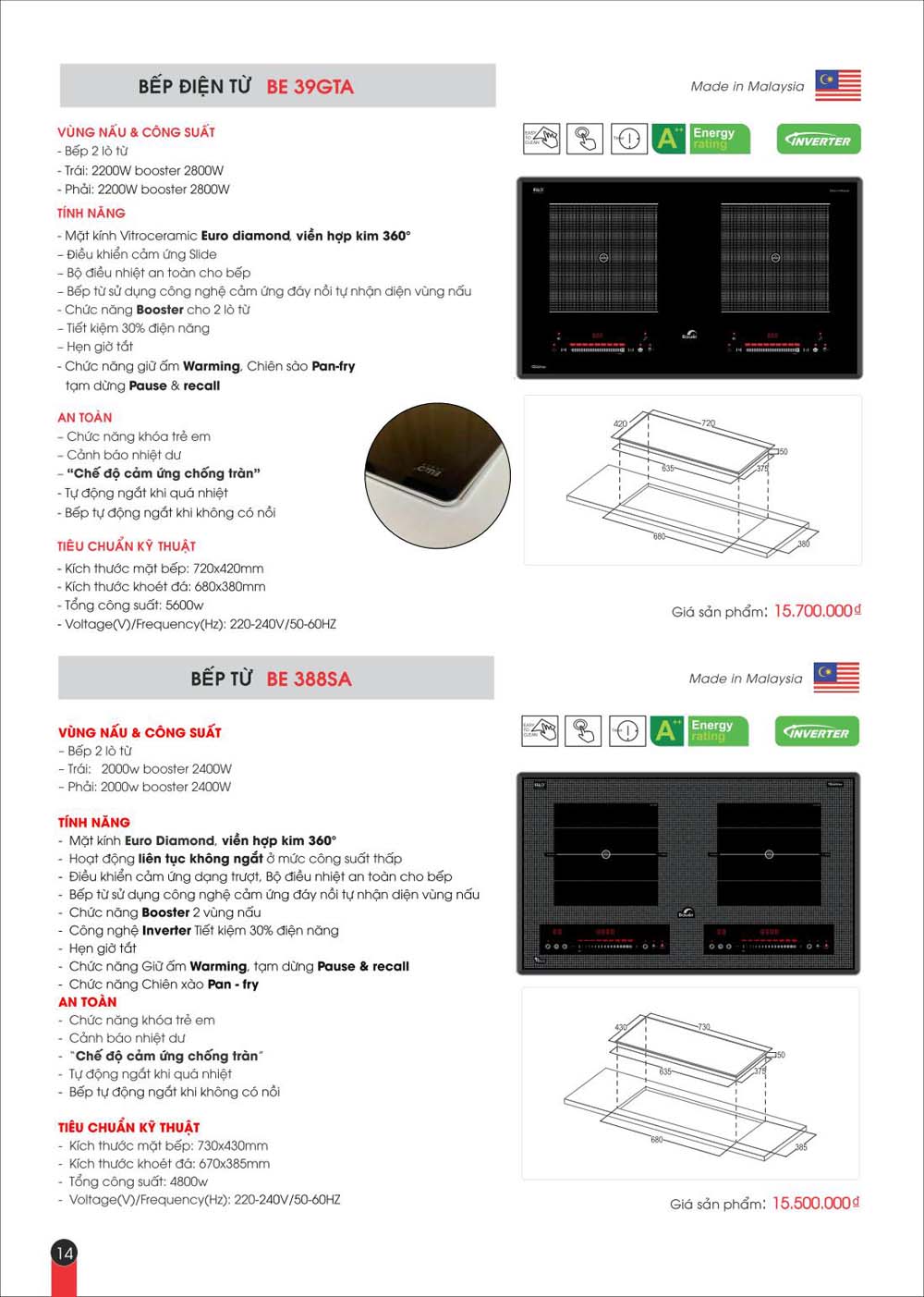 Catalogue BAUER Bang gia thiet bi bep vuathietbi.com 14