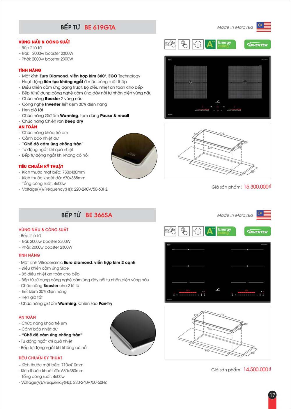 Catalogue BAUER Bang gia thiet bi bep vuathietbi.com 17