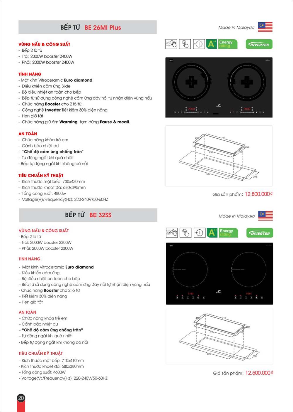 Catalogue BAUER Bang gia thiet bi bep vuathietbi.com 20