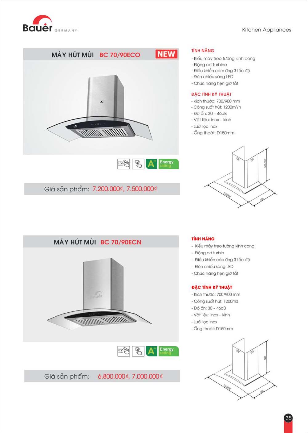 Catalogue BAUER Bang gia thiet bi bep vuathietbi.com 35