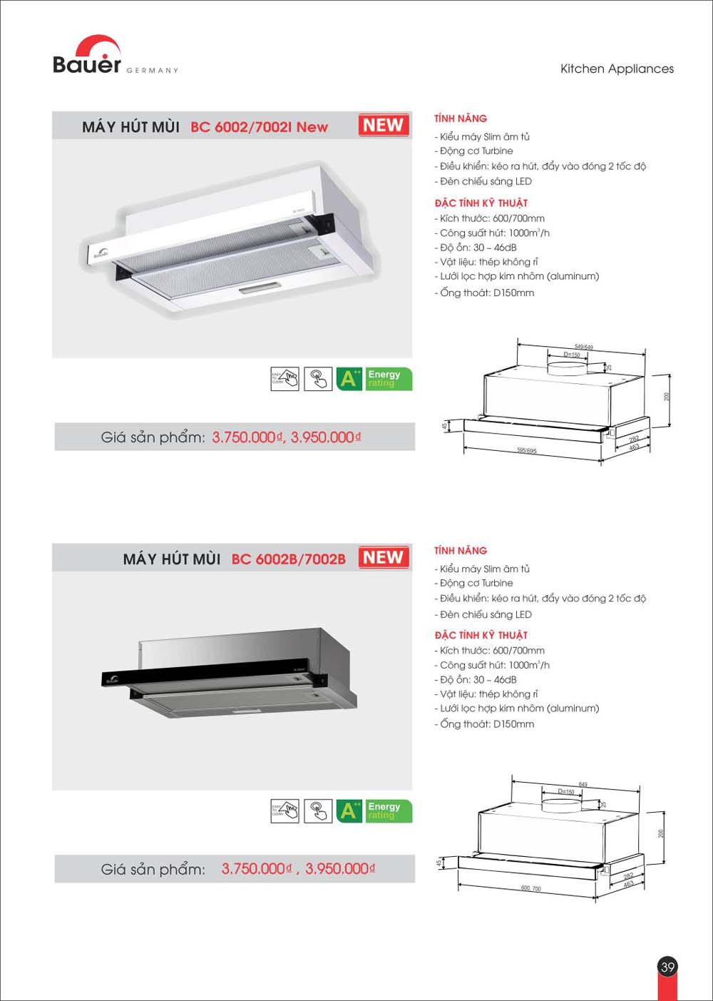 Catalogue BAUER Bang gia thiet bi bep vuathietbi.com 39