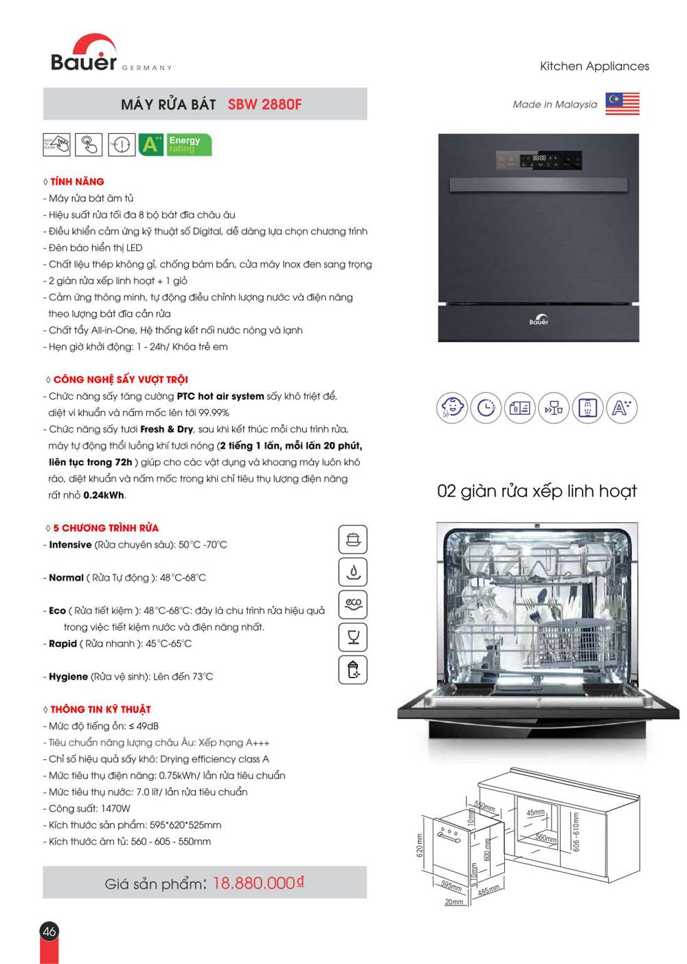 Catalogue BAUER Bang gia thiet bi bep vuathietbi.com 46