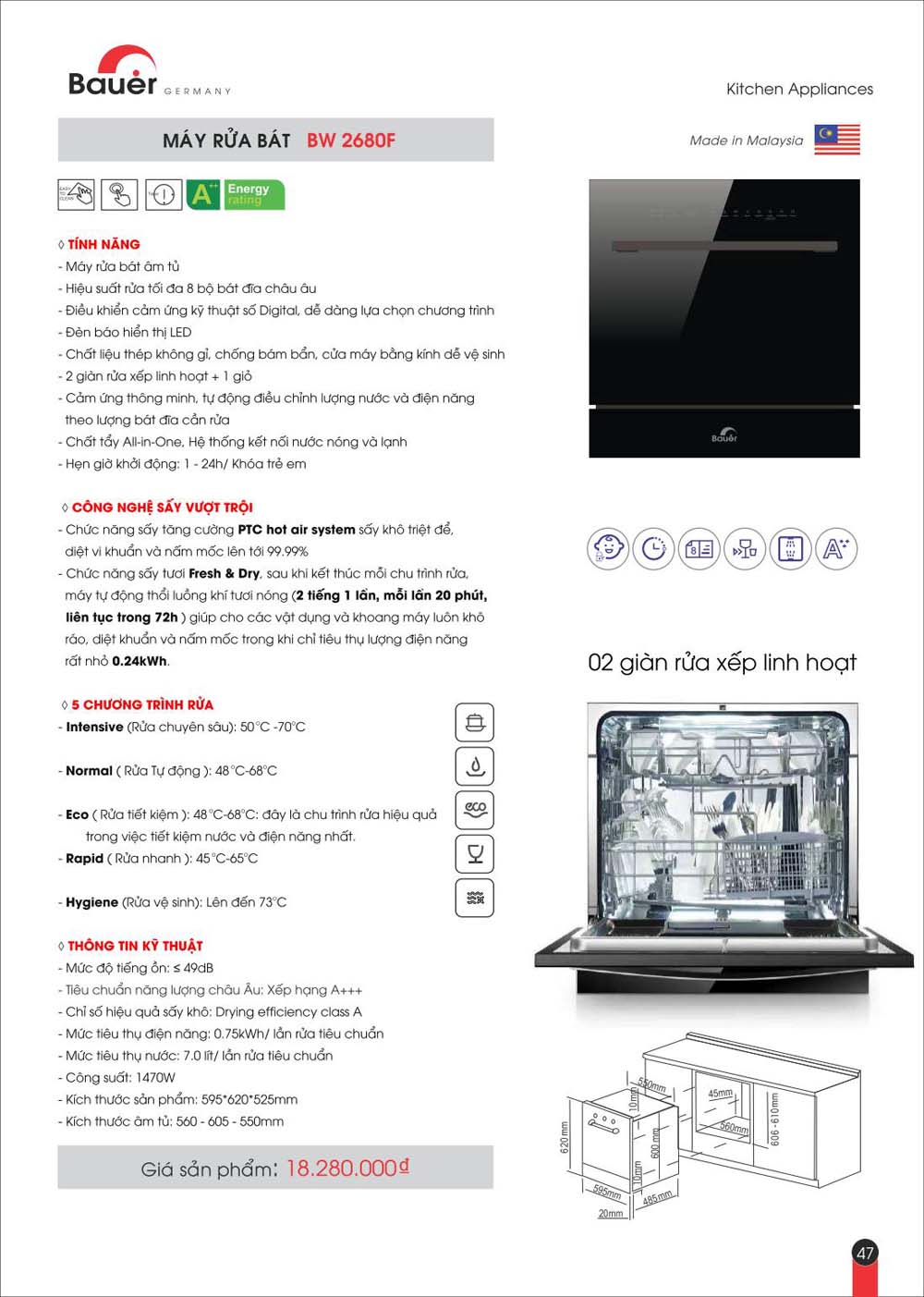 Catalogue BAUER Bang gia thiet bi bep vuathietbi.com 47