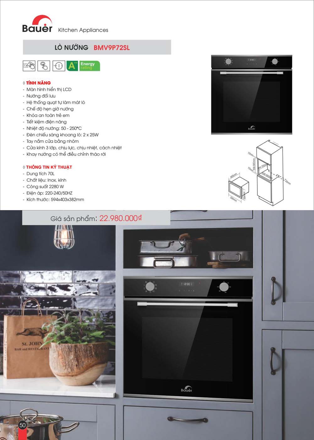 Catalogue BAUER Bang gia thiet bi bep vuathietbi.com 50