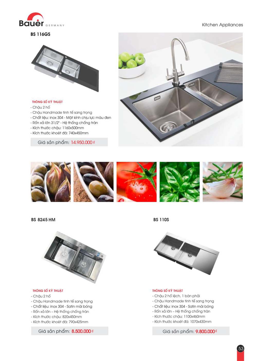 Catalogue BAUER Bang gia thiet bi bep vuathietbi.com 53