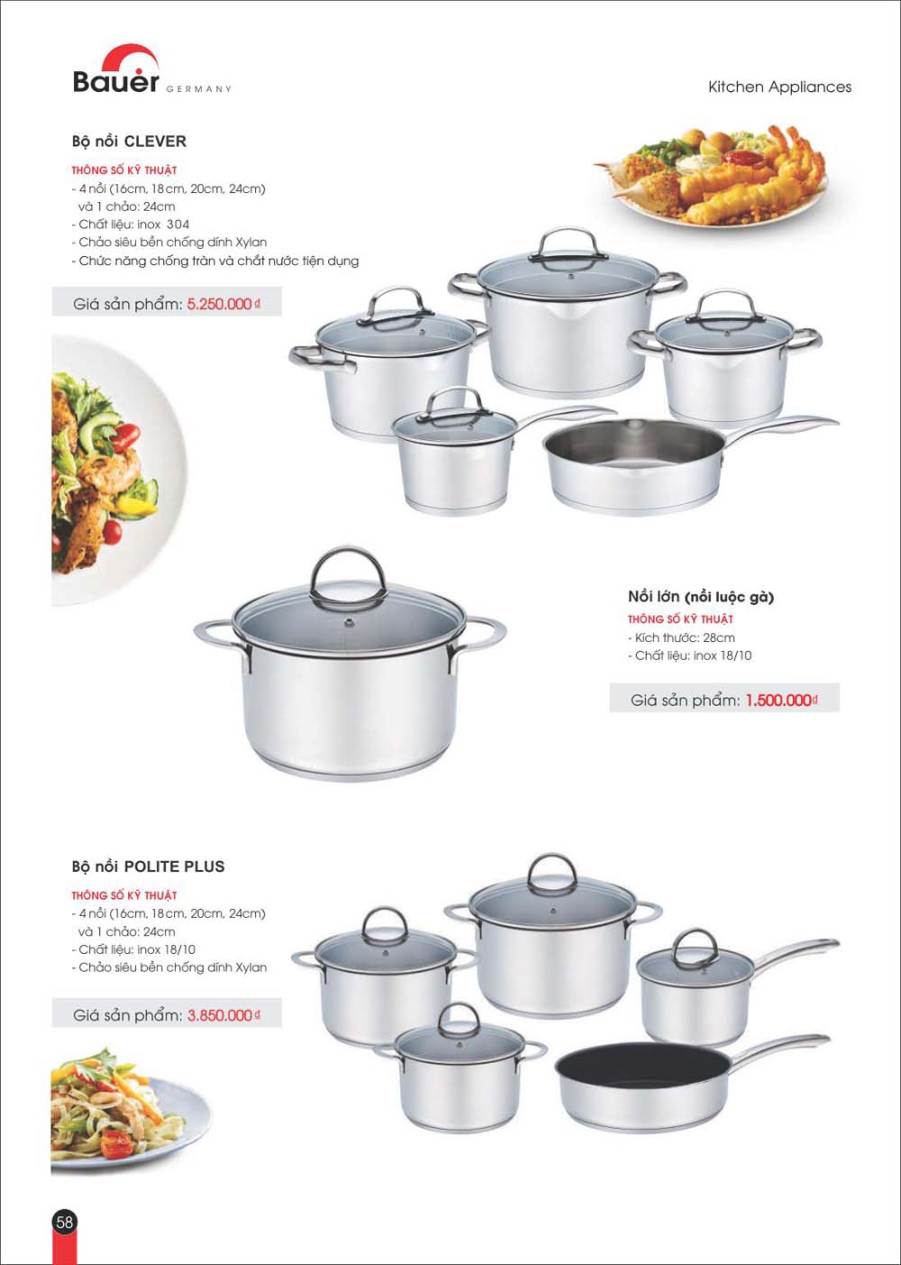 Catalogue BAUER Bang gia thiet bi bep vuathietbi.com 58