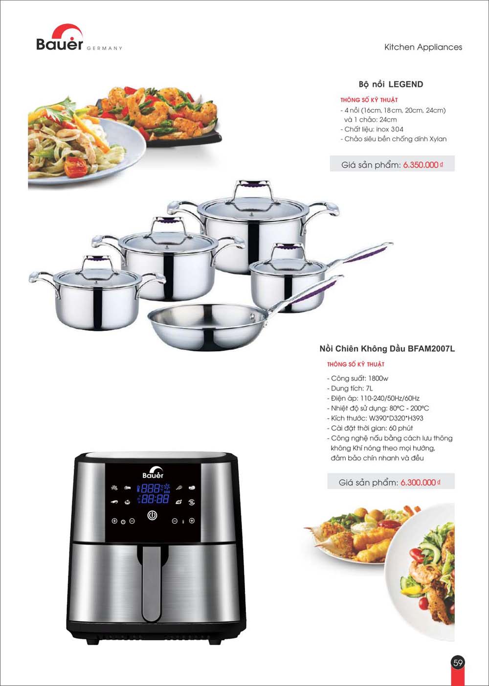 Catalogue BAUER Bang gia thiet bi bep vuathietbi.com 59