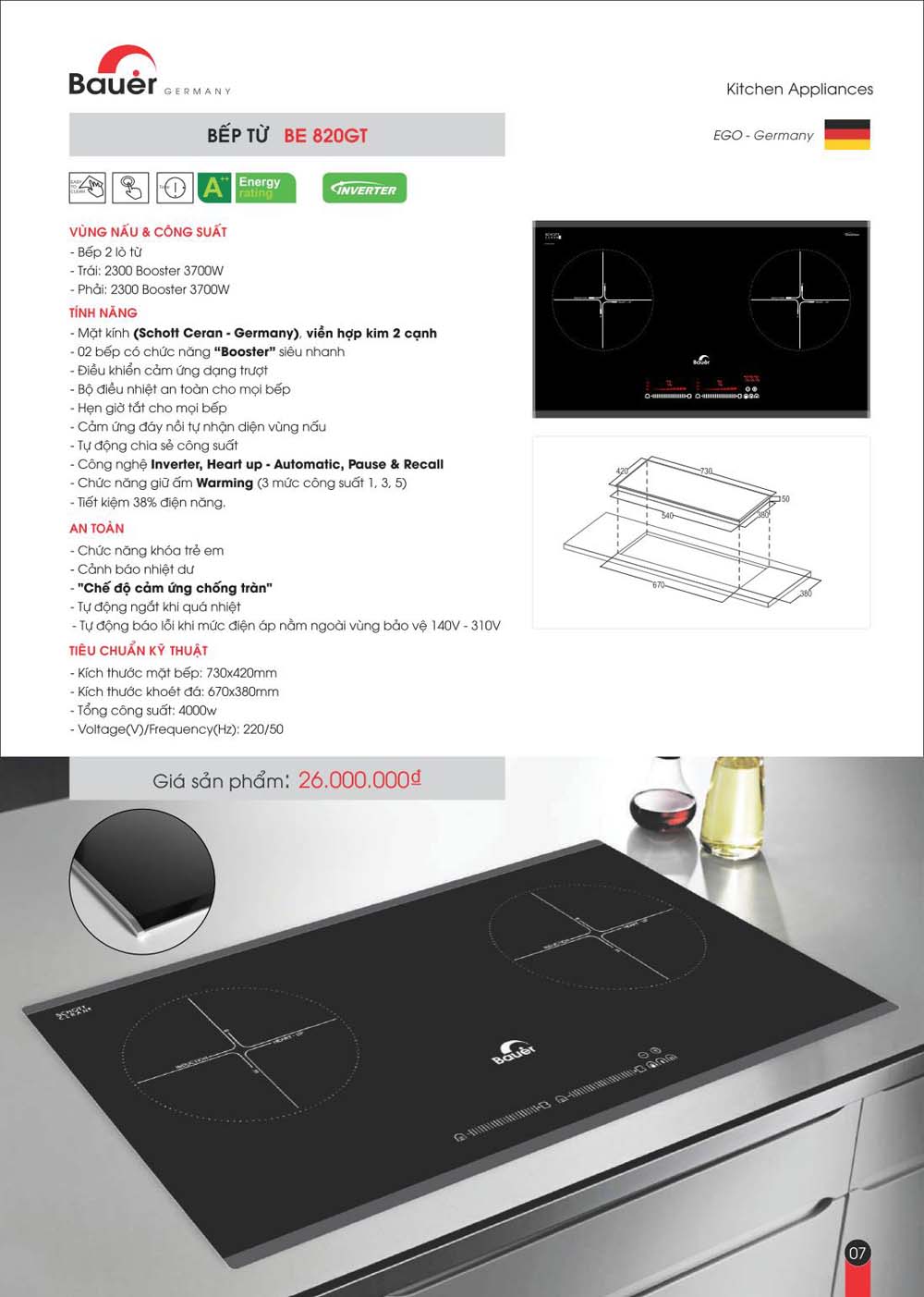 Catalogue BAUER Bang gia thiet bi bep vuathietbi.com 7
