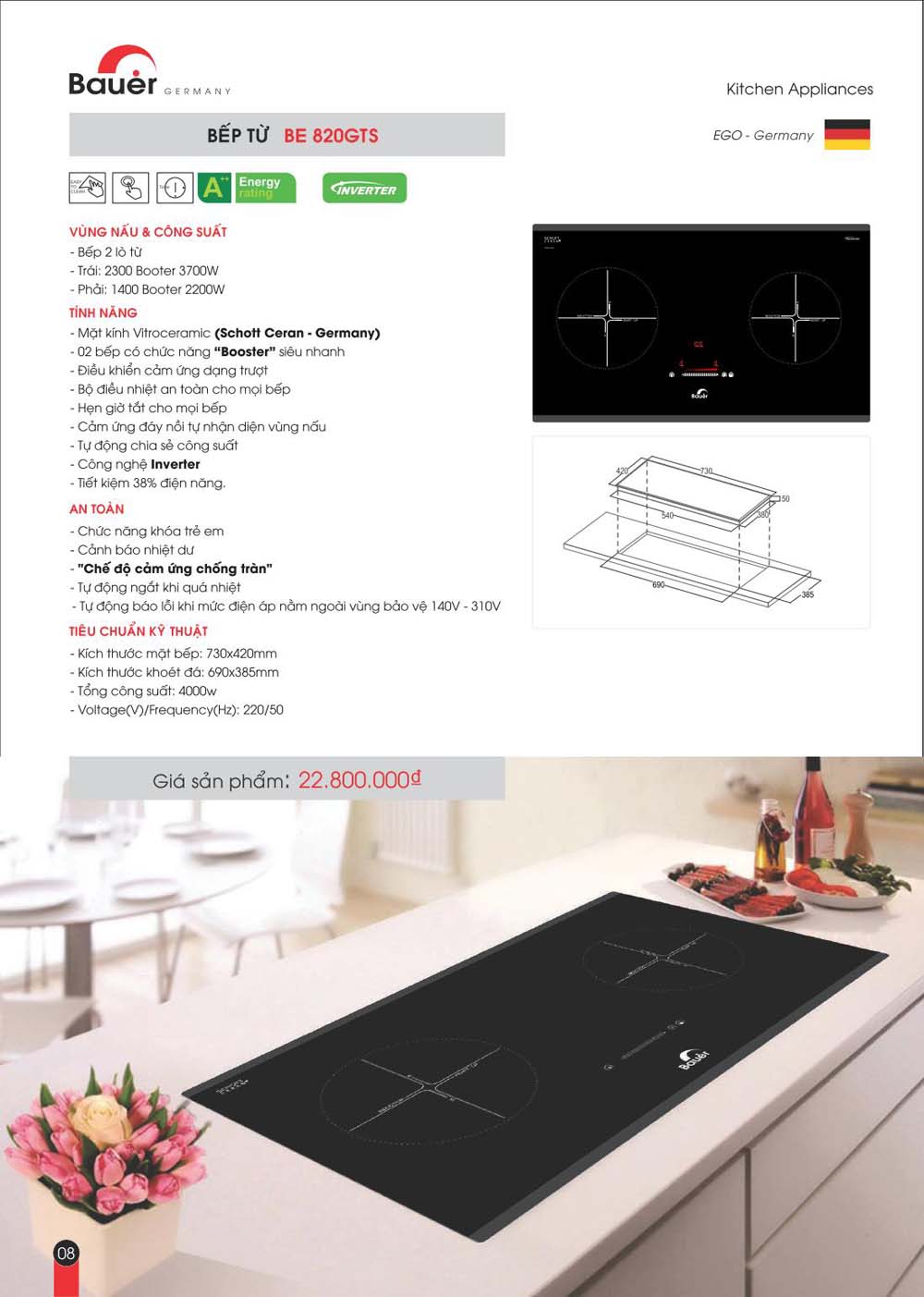 Catalogue BAUER Bang gia thiet bi bep vuathietbi.com 8