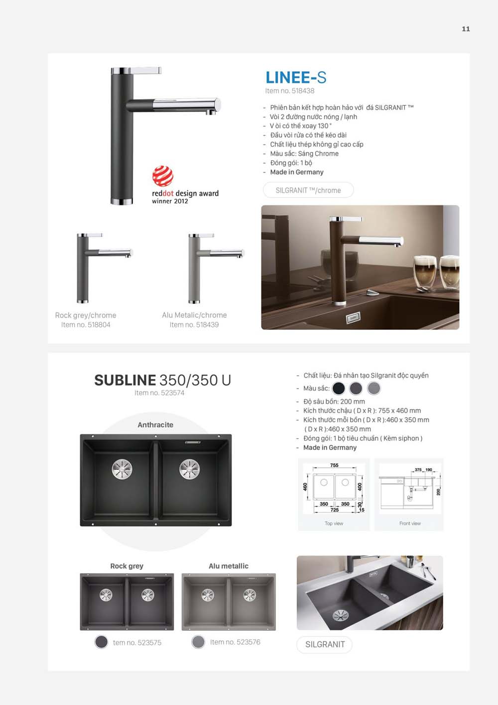 Catalogue BLANCO 2023 Bang gia thiet bi nha bep vuathietbi.com 11