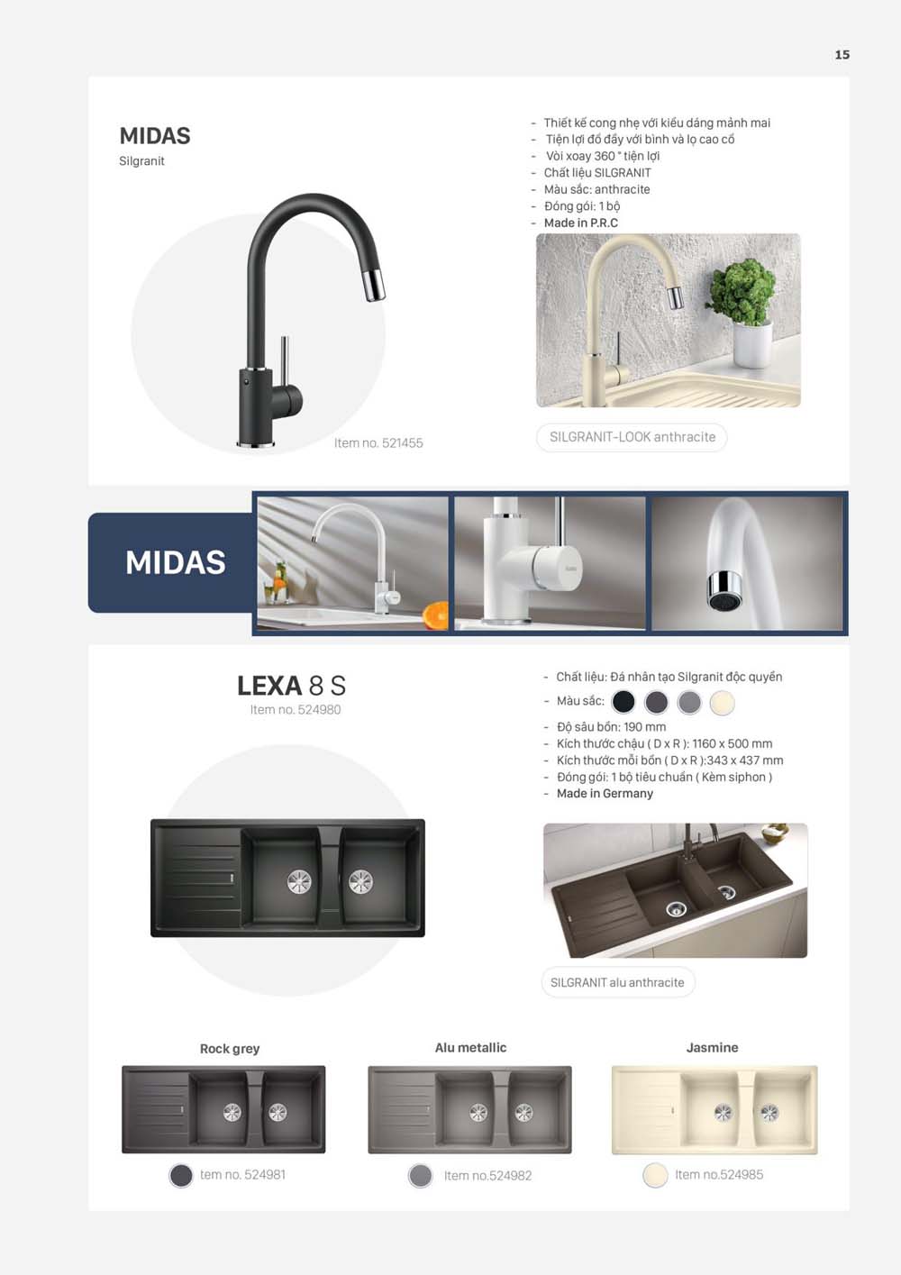 Catalogue BLANCO 2023 Bang gia thiet bi nha bep vuathietbi.com 15