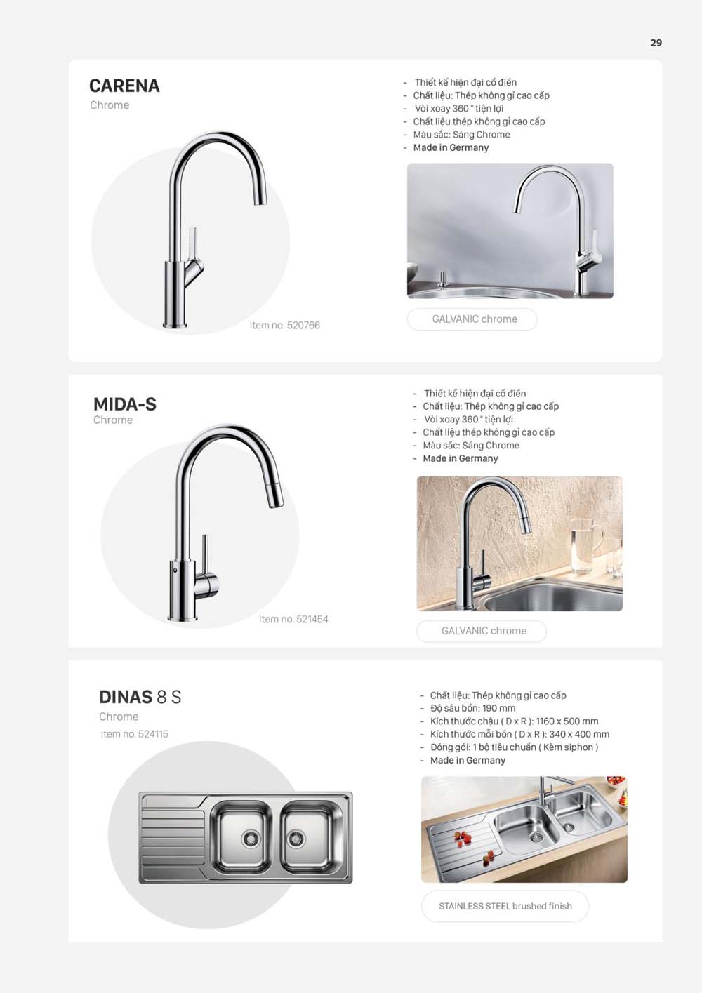 Catalogue BLANCO 2023 Bang gia thiet bi nha bep vuathietbi.com 29