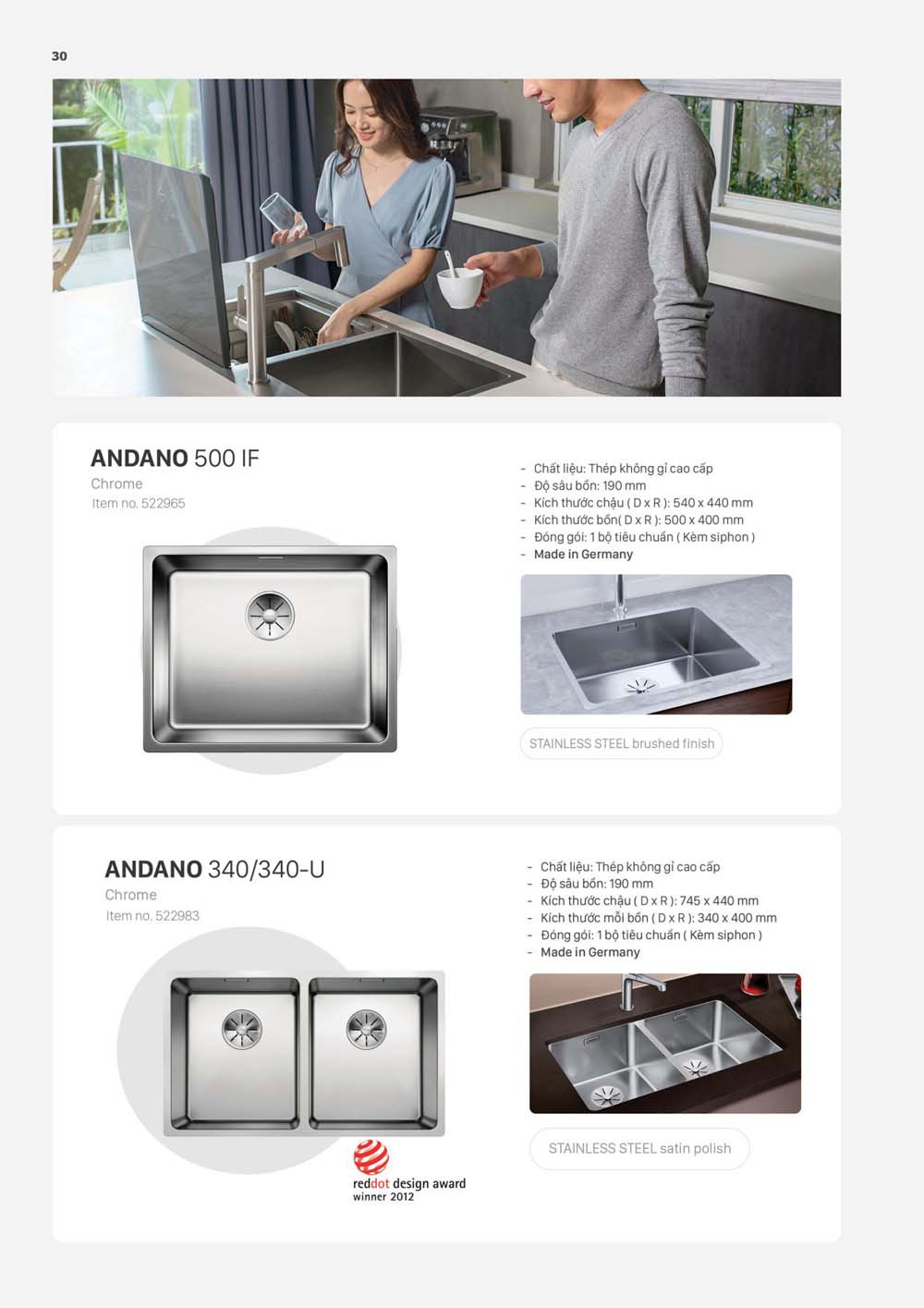 Catalogue BLANCO 2023 Bang gia thiet bi nha bep vuathietbi.com 30