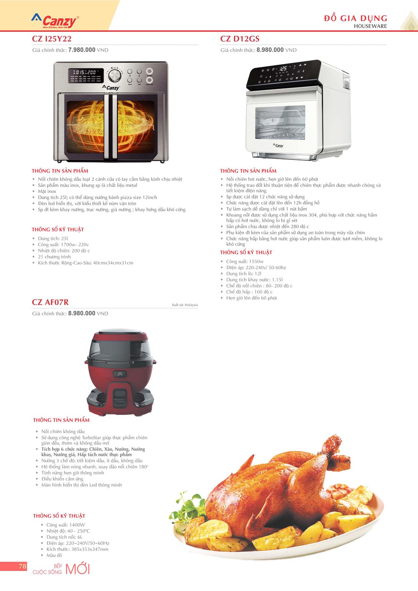 Catalogue CANZY 2024 Bang gia thiet bi nha bep 78