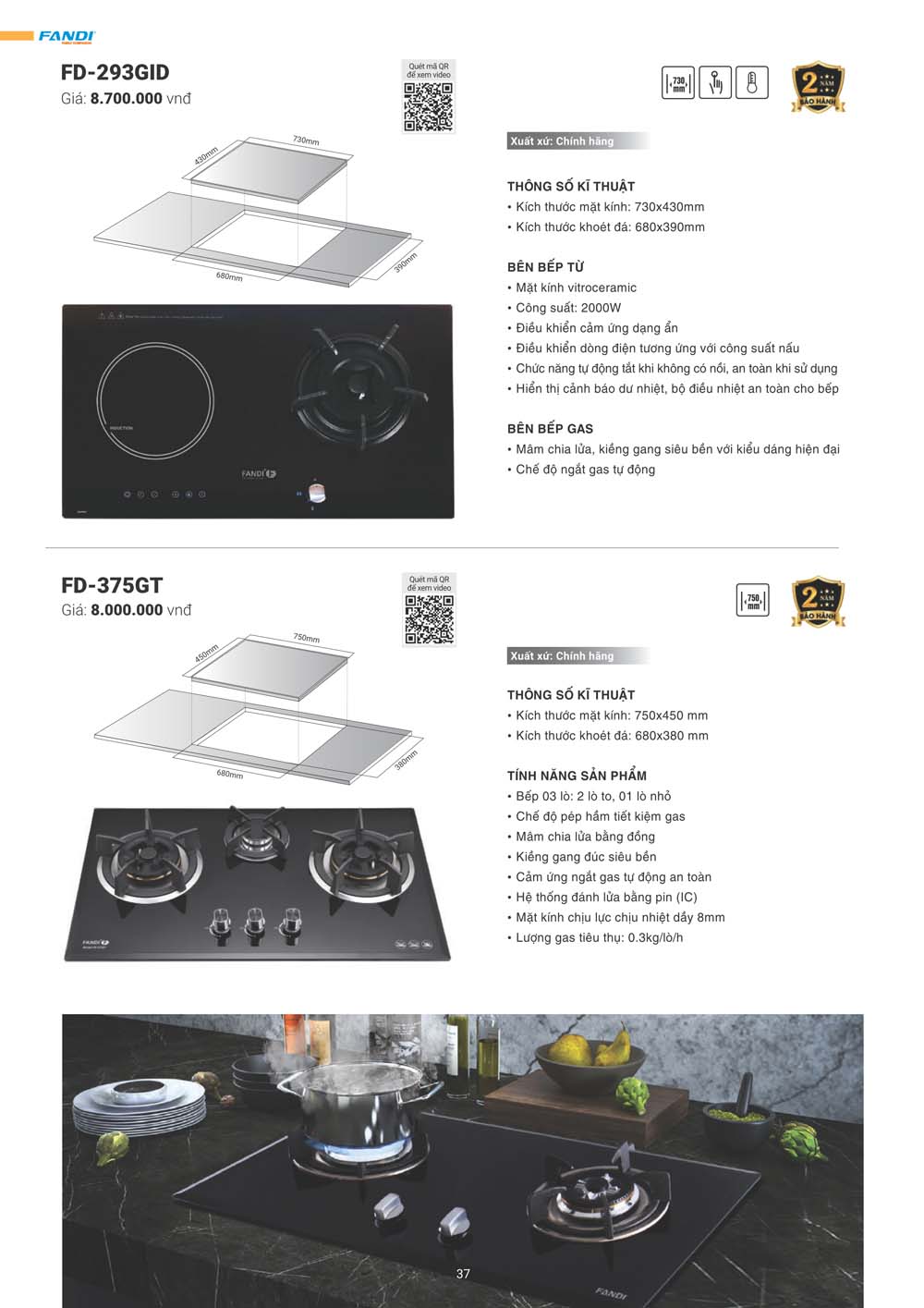 Catalogue FANDI 2024 – Bang gia thiet bi nha bep 037