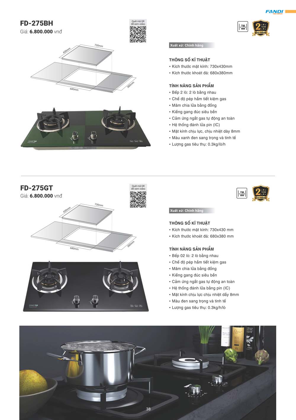 Catalogue FANDI 2024 – Bang gia thiet bi nha bep 038