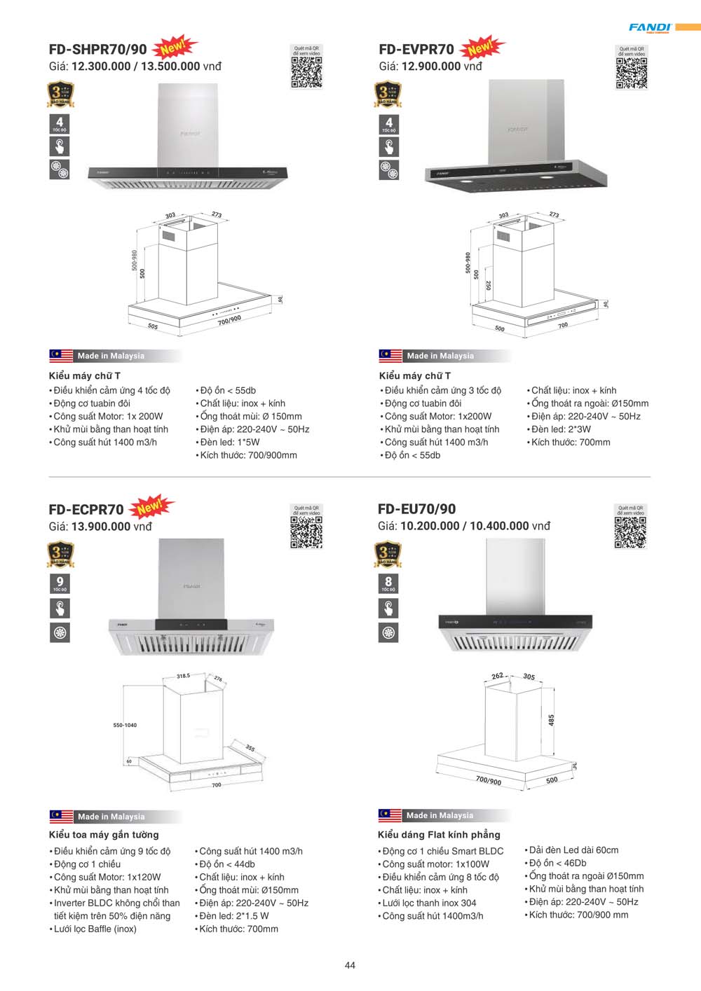 Catalogue FANDI 2024 – Bang gia thiet bi nha bep 044