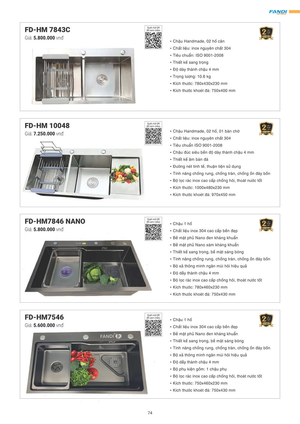 Catalogue FANDI 2024 – Bang gia thiet bi nha bep 074