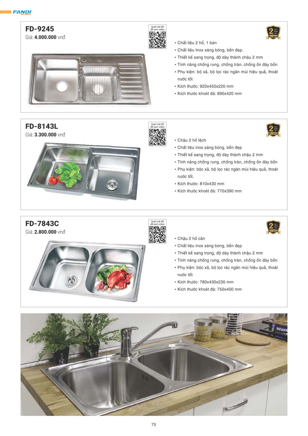 Catalogue FANDI 2024 – Bang gia thiet bi nha bep 075