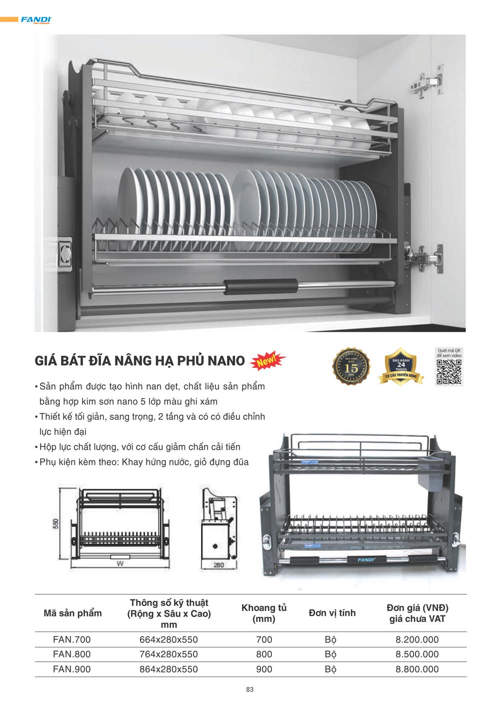 Catalogue FANDI 2024 – Bang gia thiet bi nha bep 083