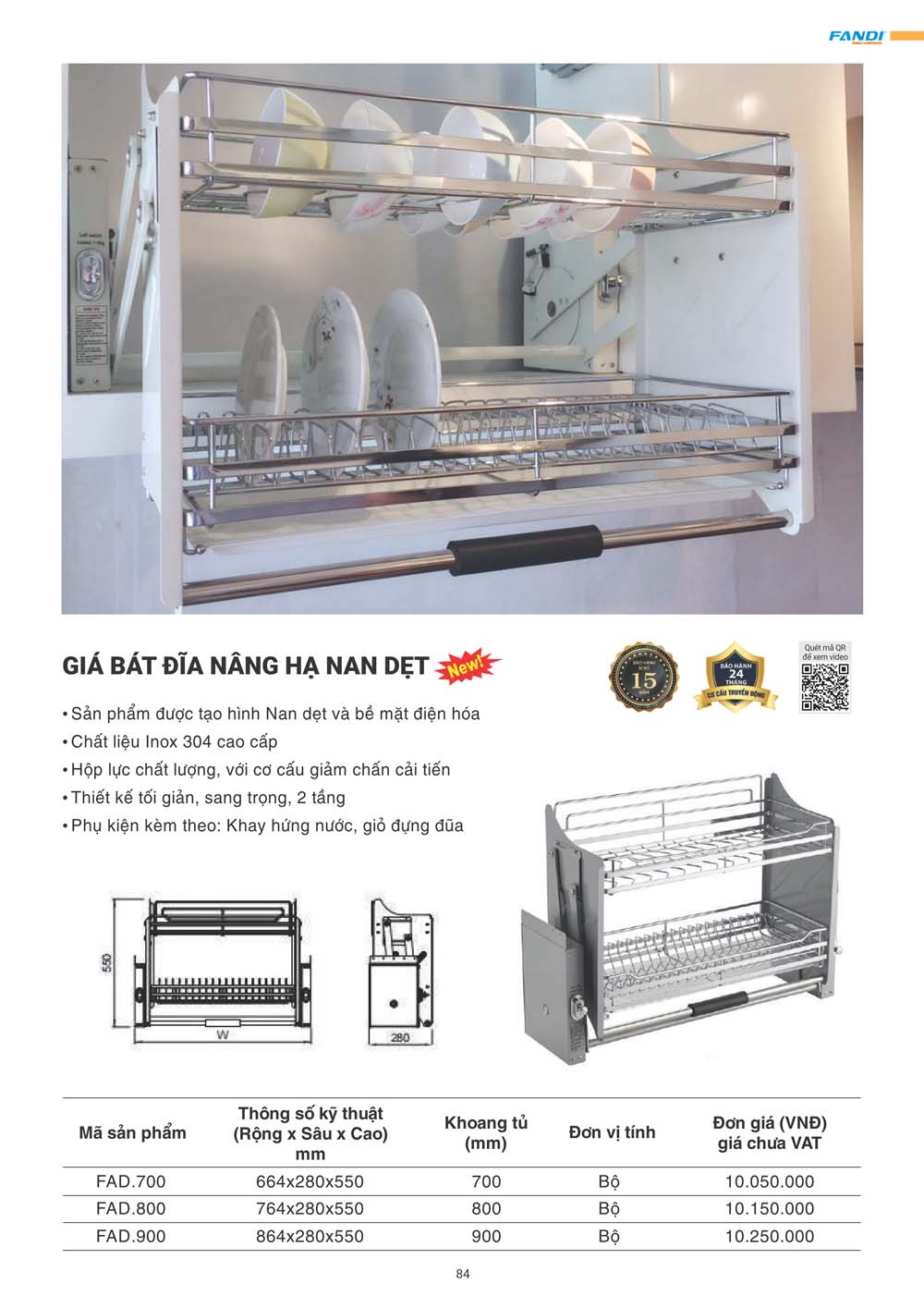 Catalogue FANDI 2024 – Bang gia thiet bi nha bep 084
