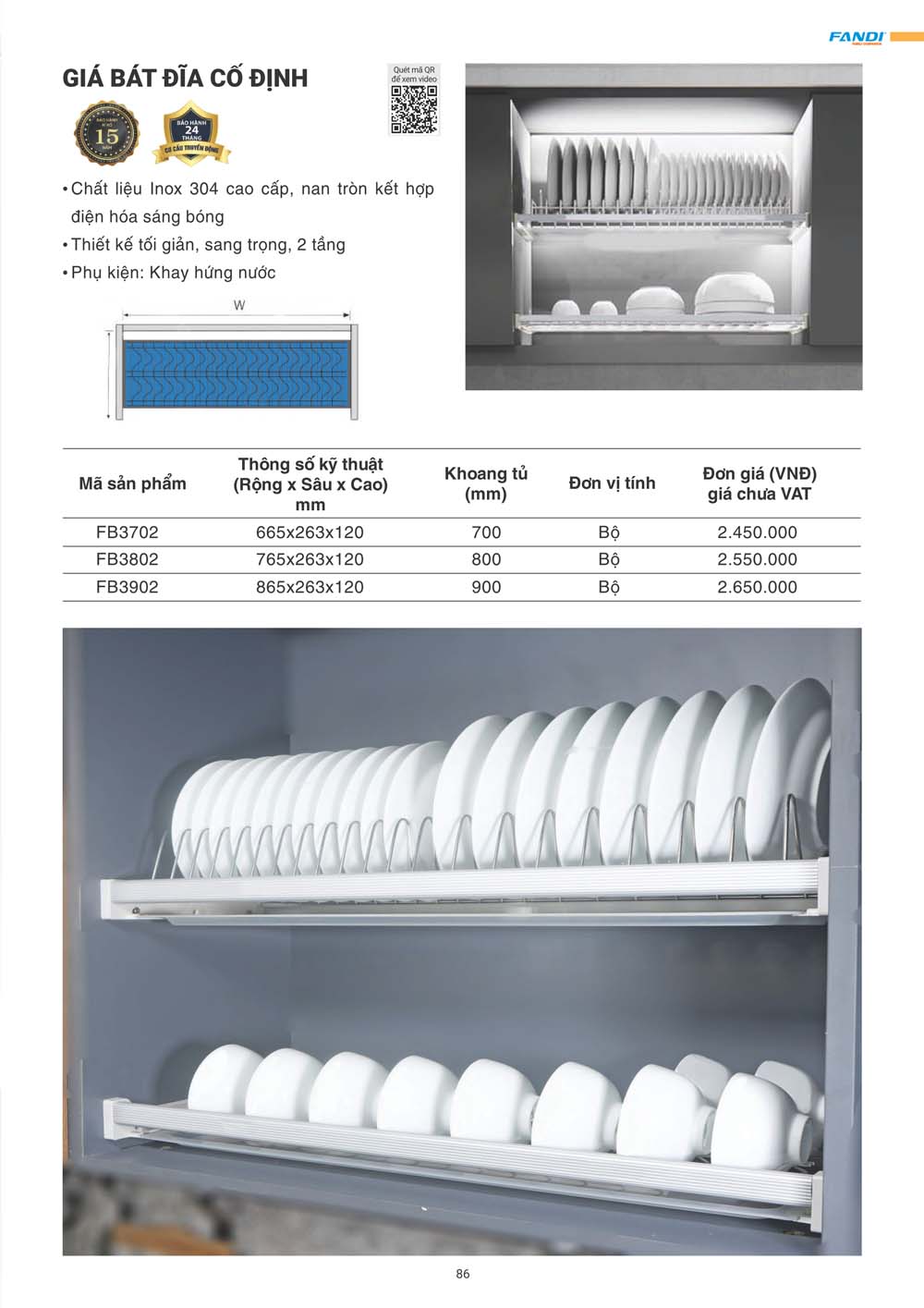 Catalogue FANDI 2024 – Bang gia thiet bi nha bep 086
