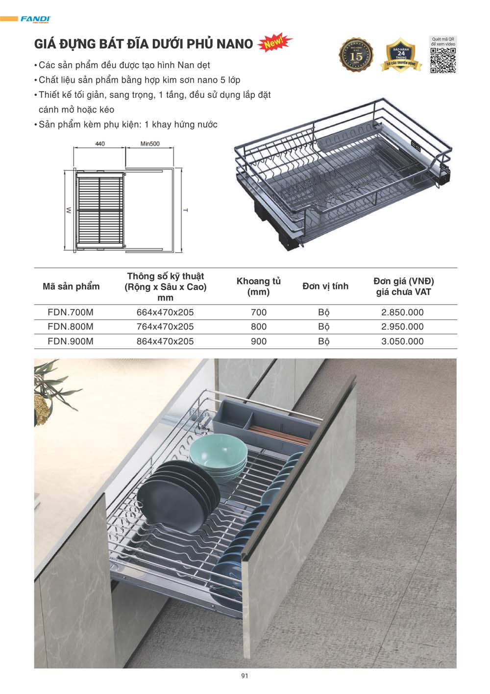 Catalogue FANDI 2024 – Bang gia thiet bi nha bep 091