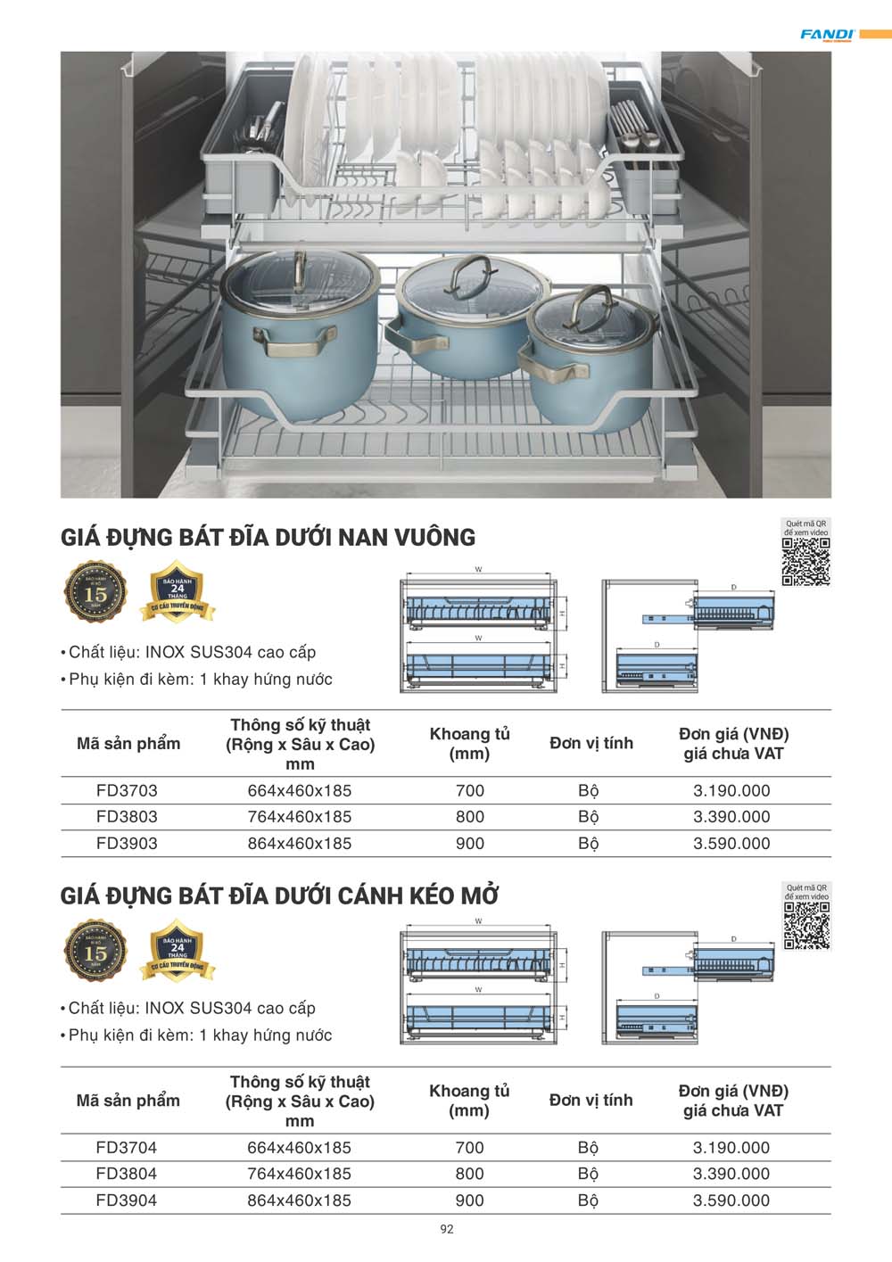 Catalogue FANDI 2024 – Bang gia thiet bi nha bep 092