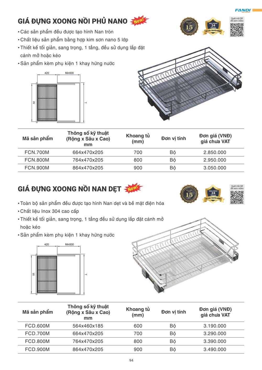 Catalogue FANDI 2024 – Bang gia thiet bi nha bep 094
