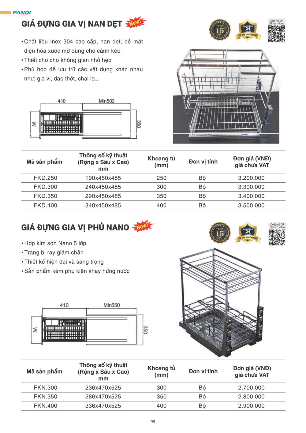 Catalogue FANDI 2024 – Bang gia thiet bi nha bep 099