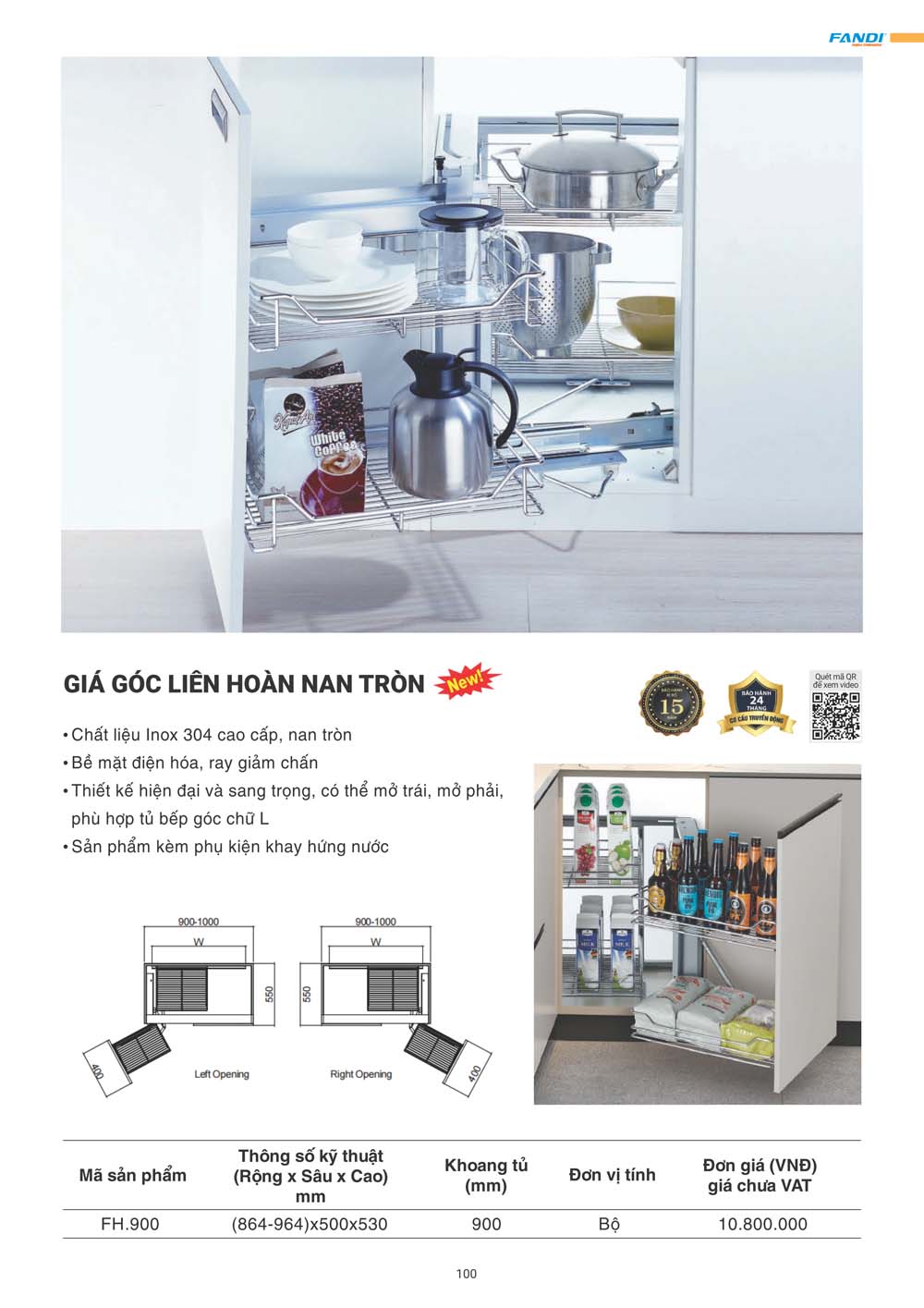 Catalogue FANDI 2024 – Bang gia thiet bi nha bep 100