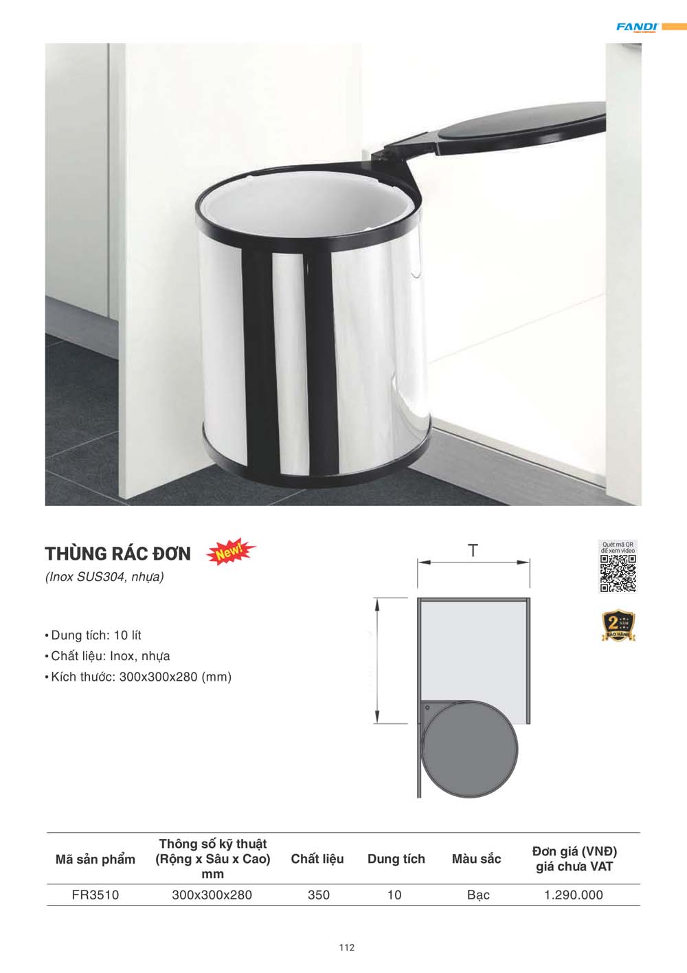 Catalogue FANDI 2024 – Bang gia thiet bi nha bep 112