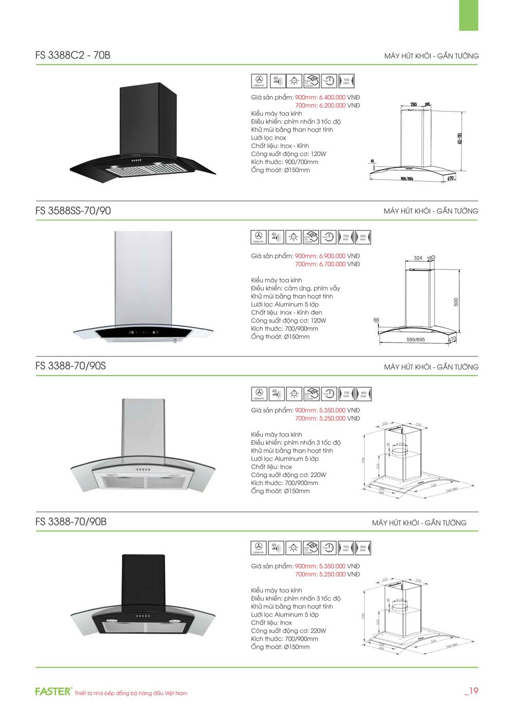 Catalogue FASTER 2023 – Bang gia thiet bi nha bep 10 2