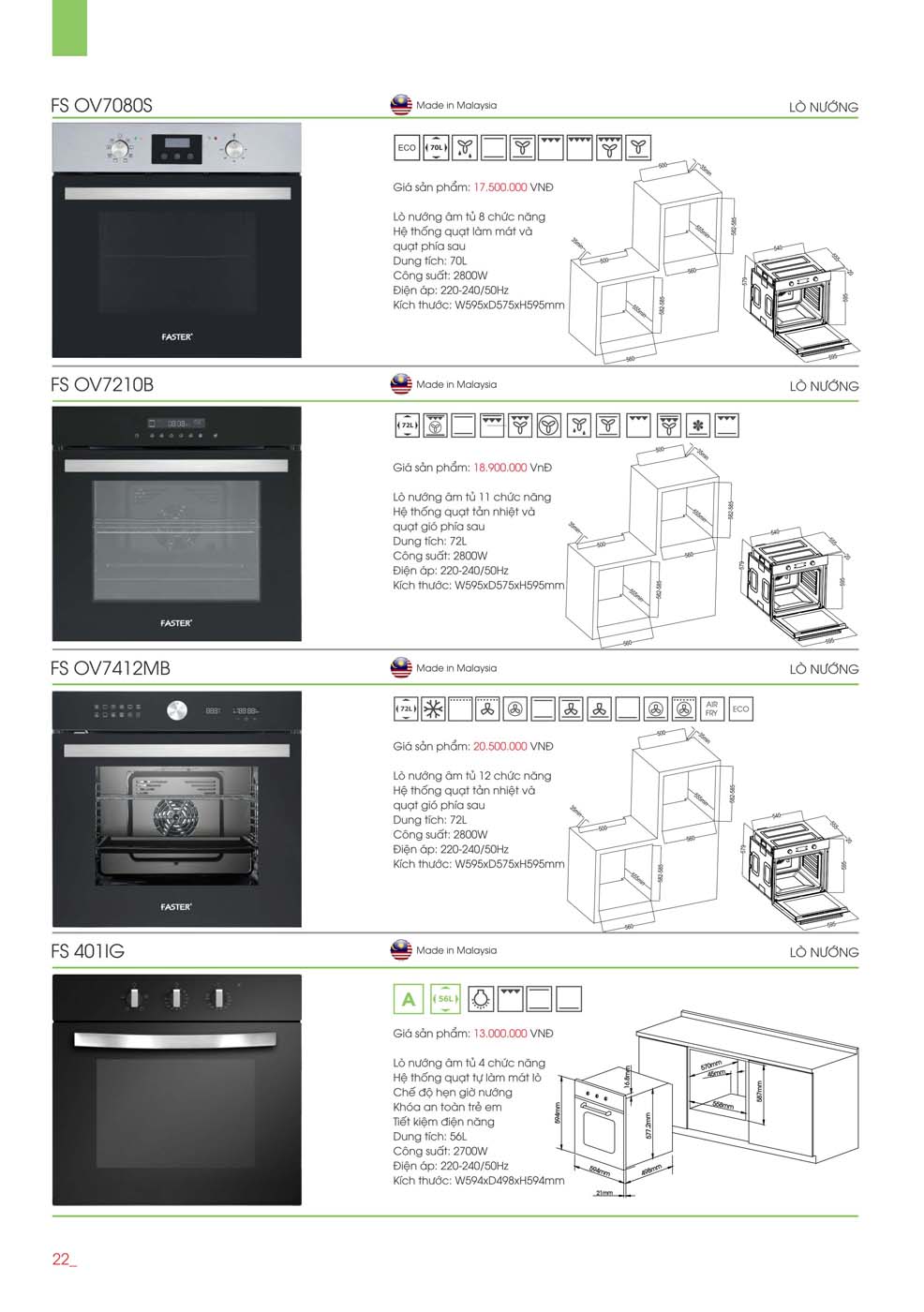 Catalogue FASTER 2023 – Bang gia thiet bi nha bep 12 1