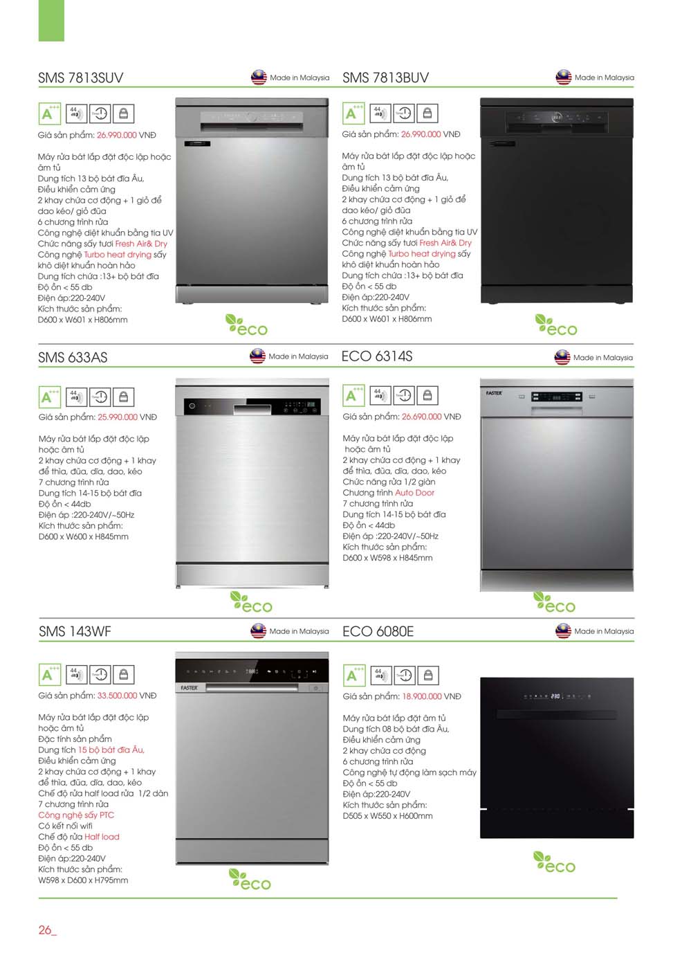 Catalogue FASTER 2023 – Bang gia thiet bi nha bep 14 1