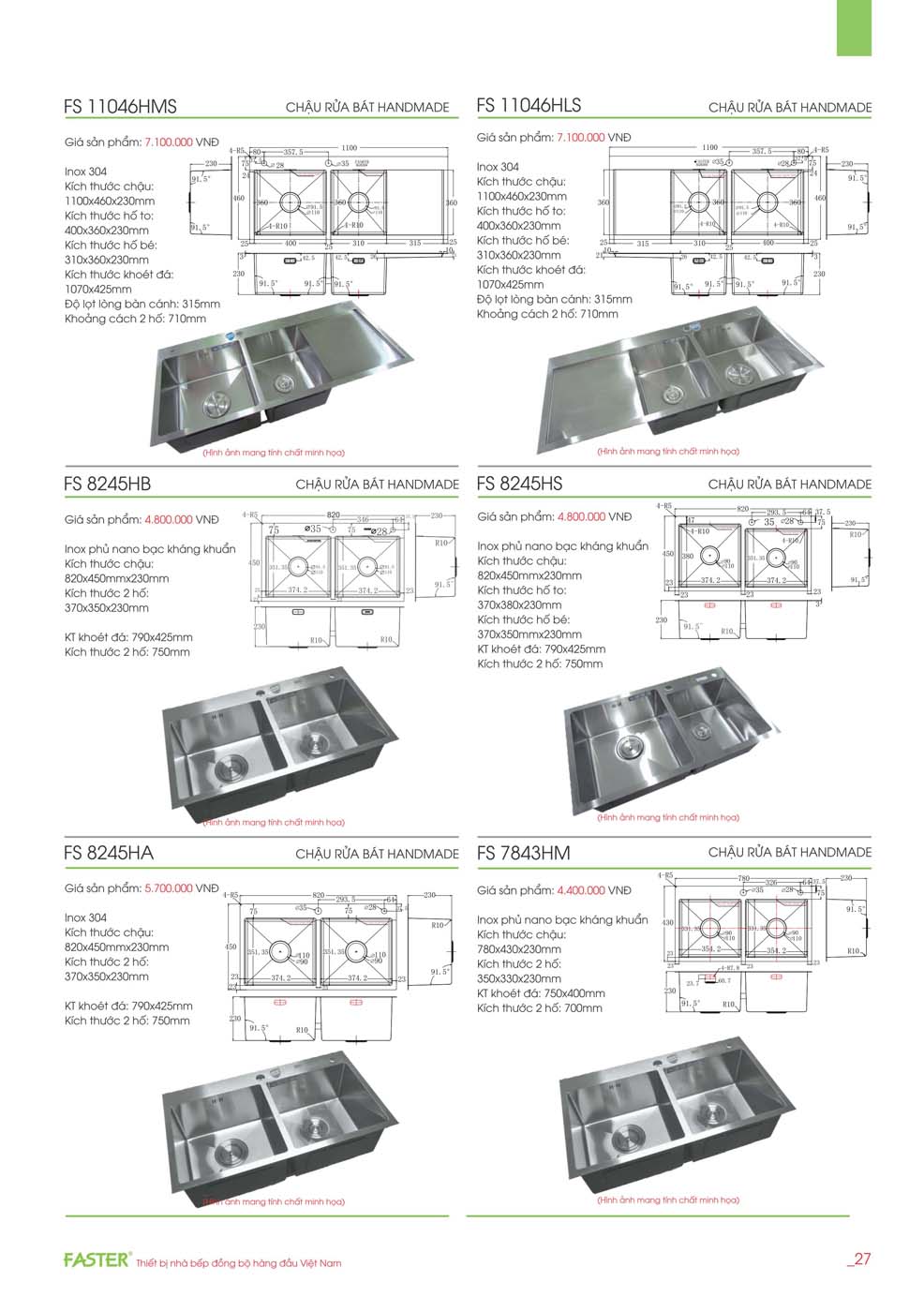 Catalogue FASTER 2023 – Bang gia thiet bi nha bep 14 2