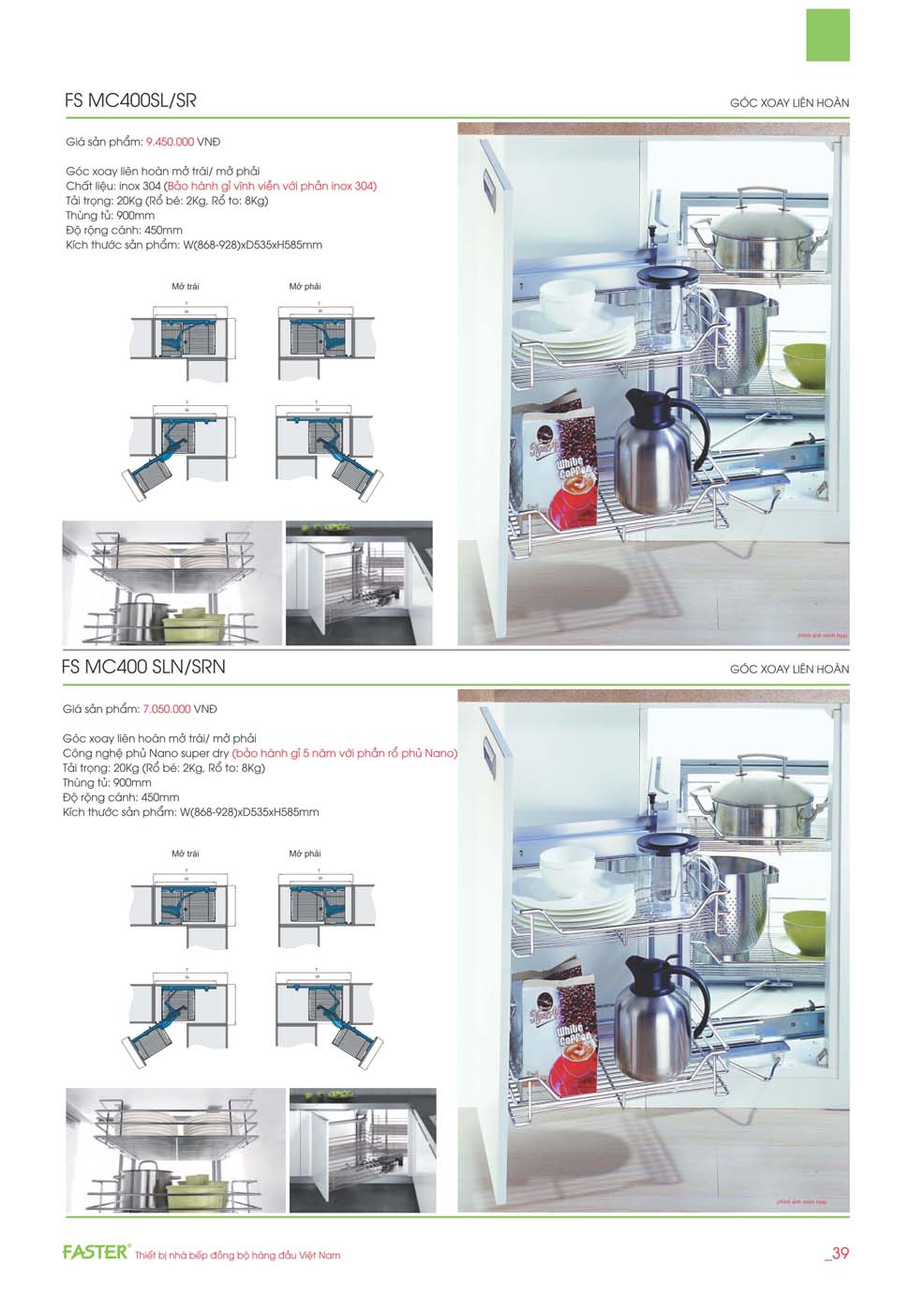 Catalogue FASTER 2023 – Bang gia thiet bi nha bep 20 2