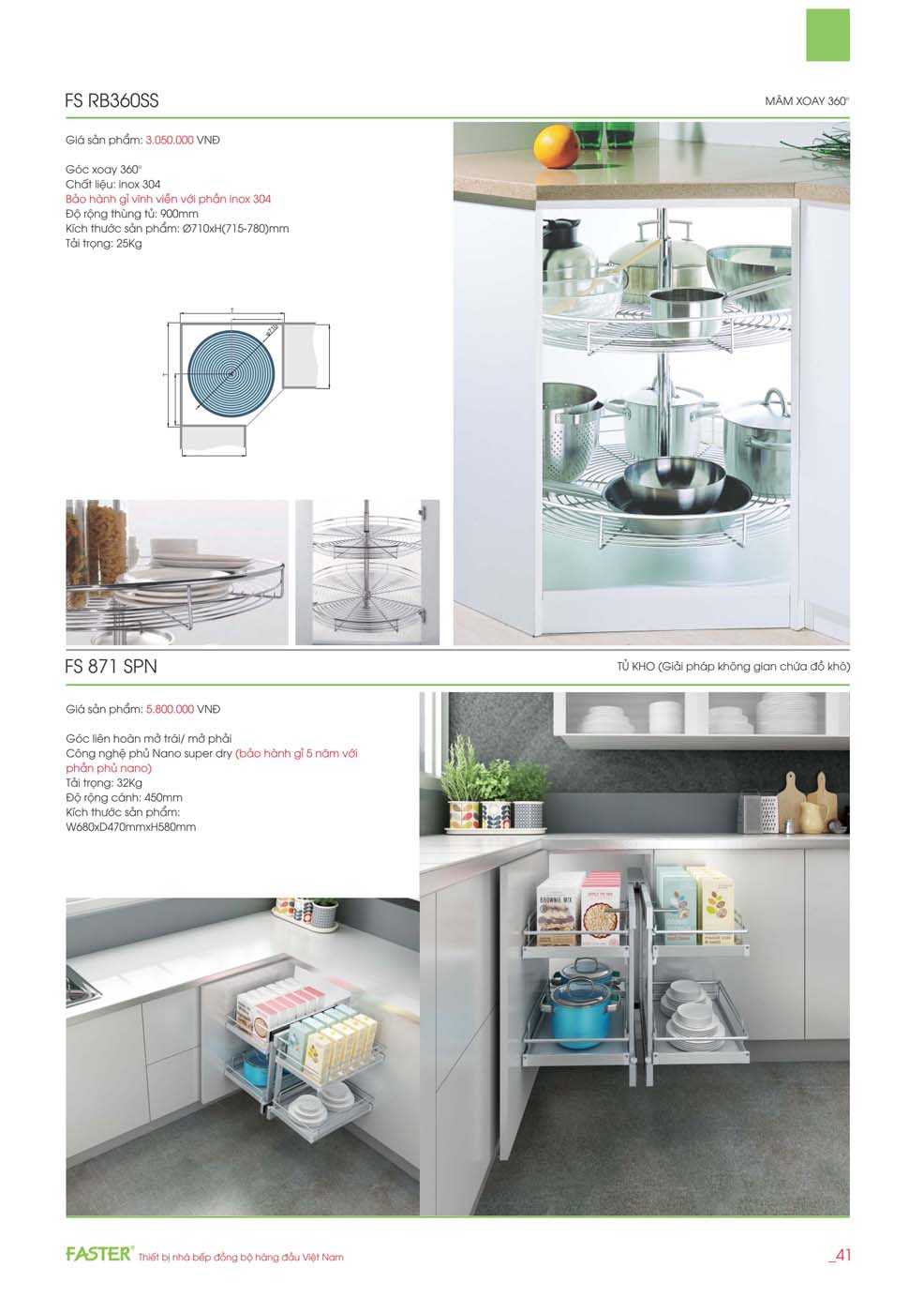 Catalogue FASTER 2023 – Bang gia thiet bi nha bep 21 2