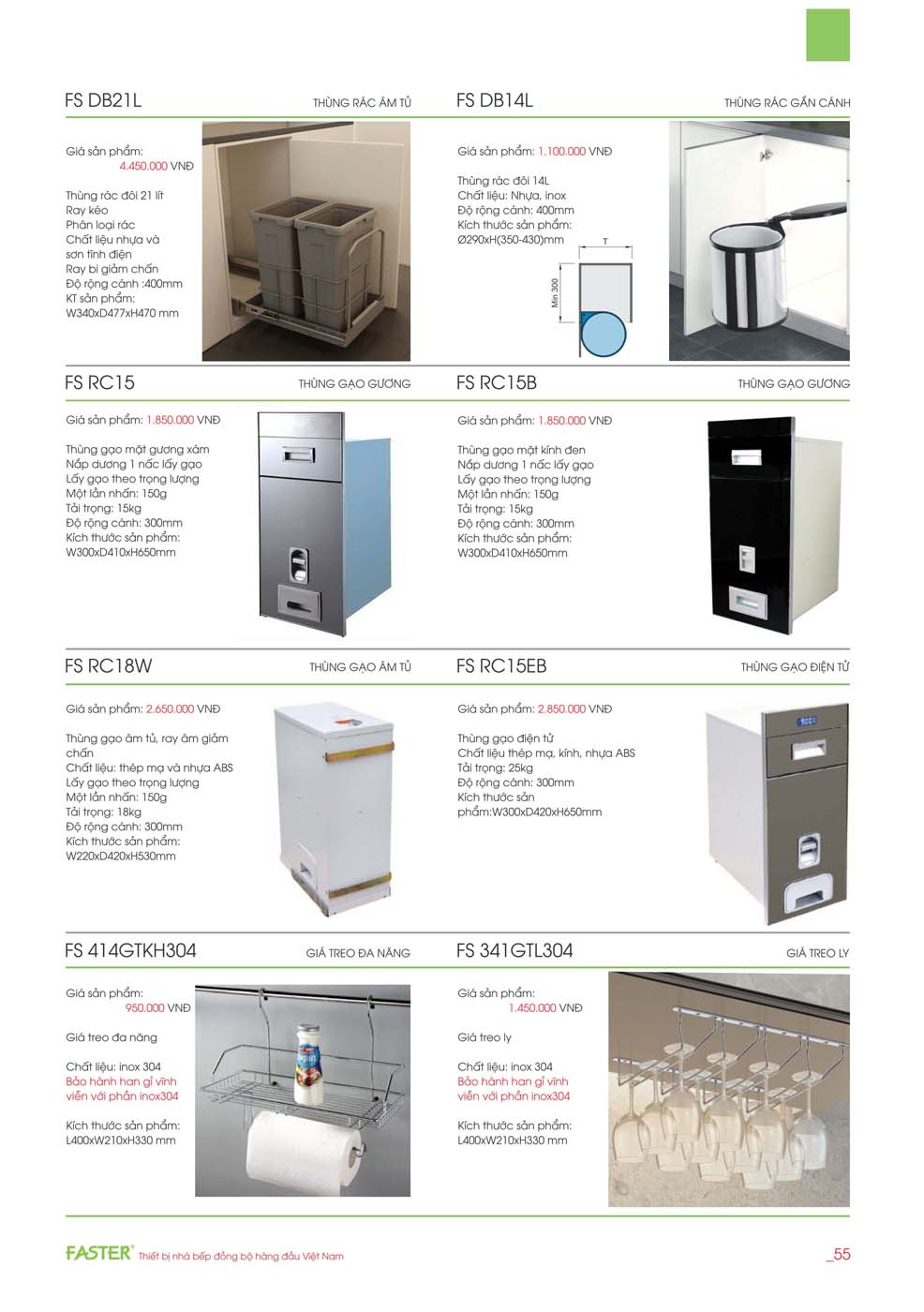 Catalogue FASTER 2023 – Bang gia thiet bi nha bep 28 2