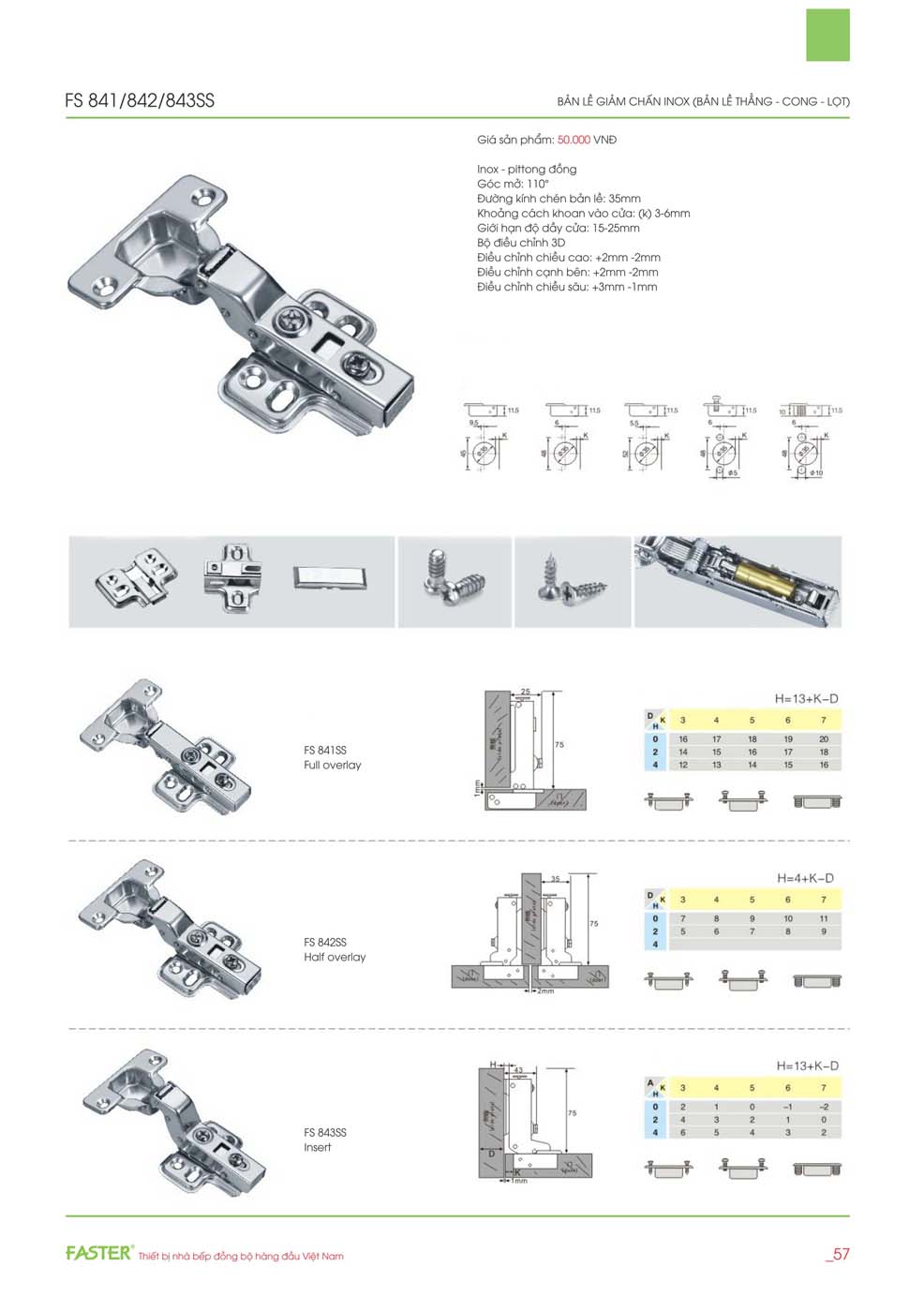 Catalogue FASTER 2023 – Bang gia thiet bi nha bep 29 2