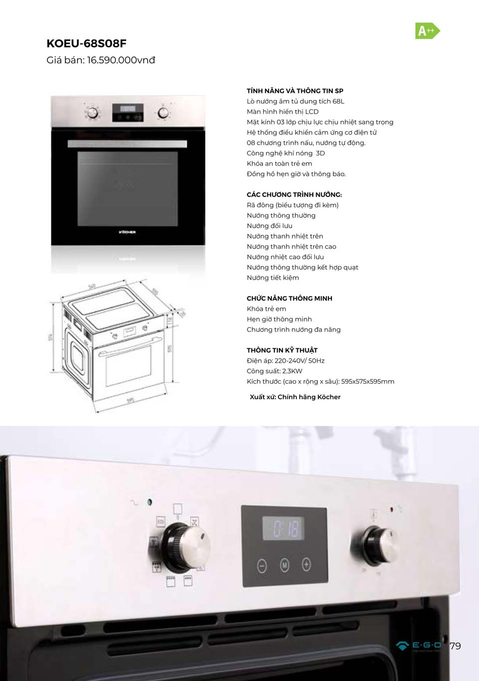 Catalogue KOCHER – Bang gia thiet bi nha bep 2024 79