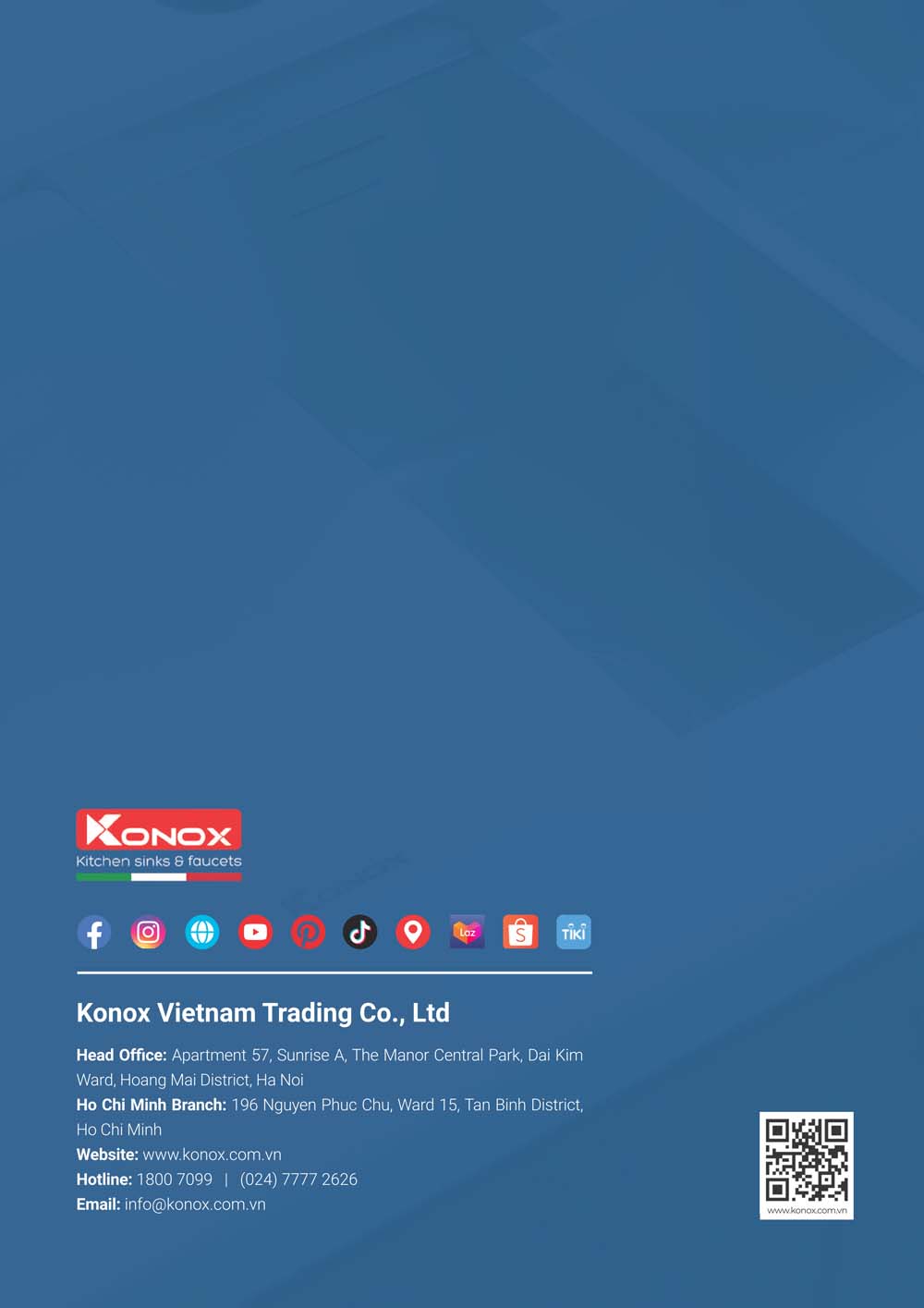 Catalogue KONOX 2023 – Bang gia thiet bi nha bep 108