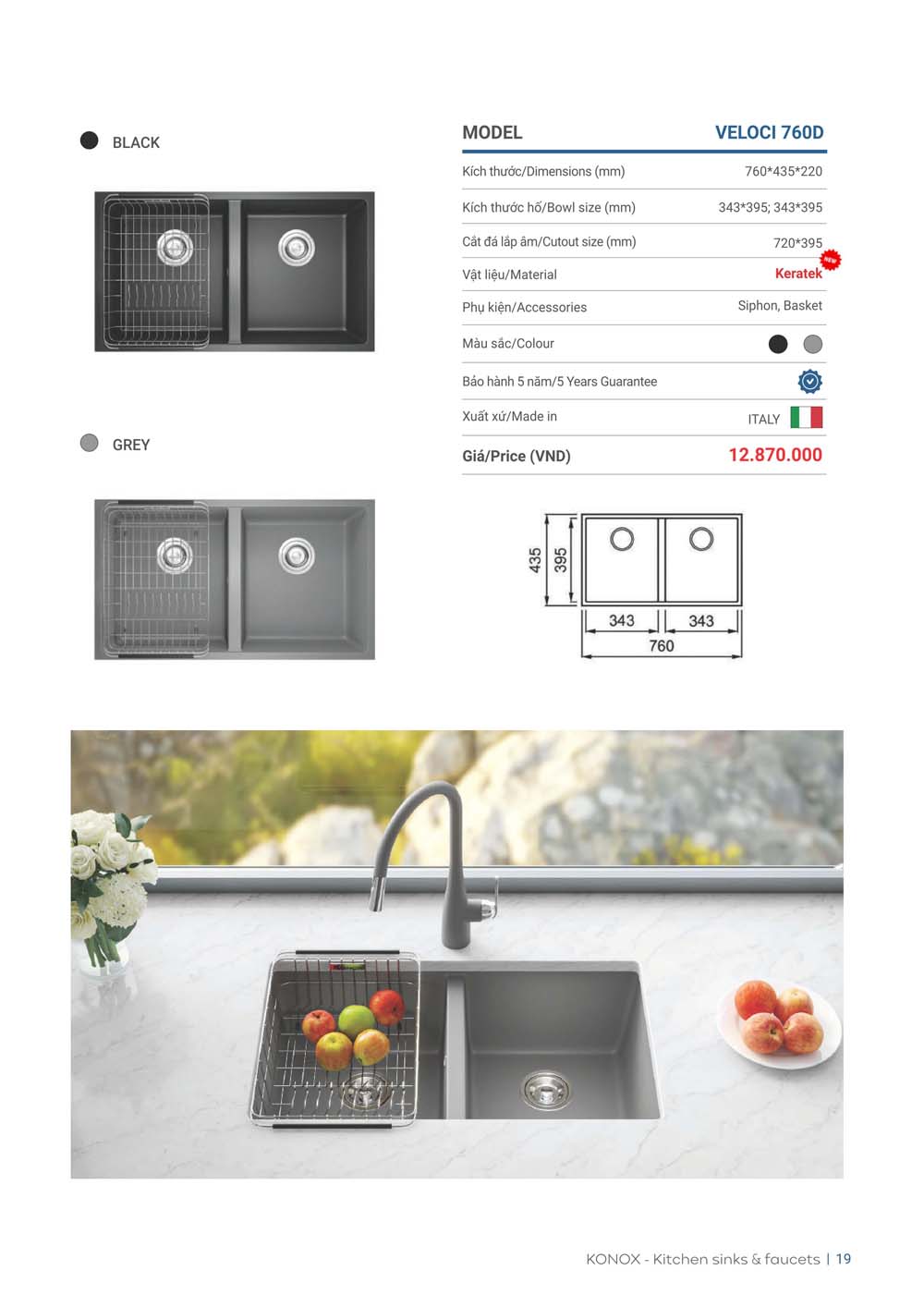 Catalogue KONOX 2023 – Bang gia thiet bi nha bep 19