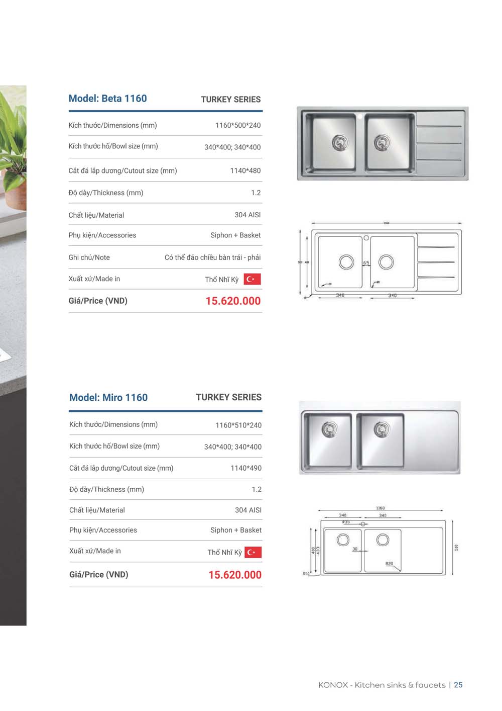 Catalogue KONOX 2023 – Bang gia thiet bi nha bep 25