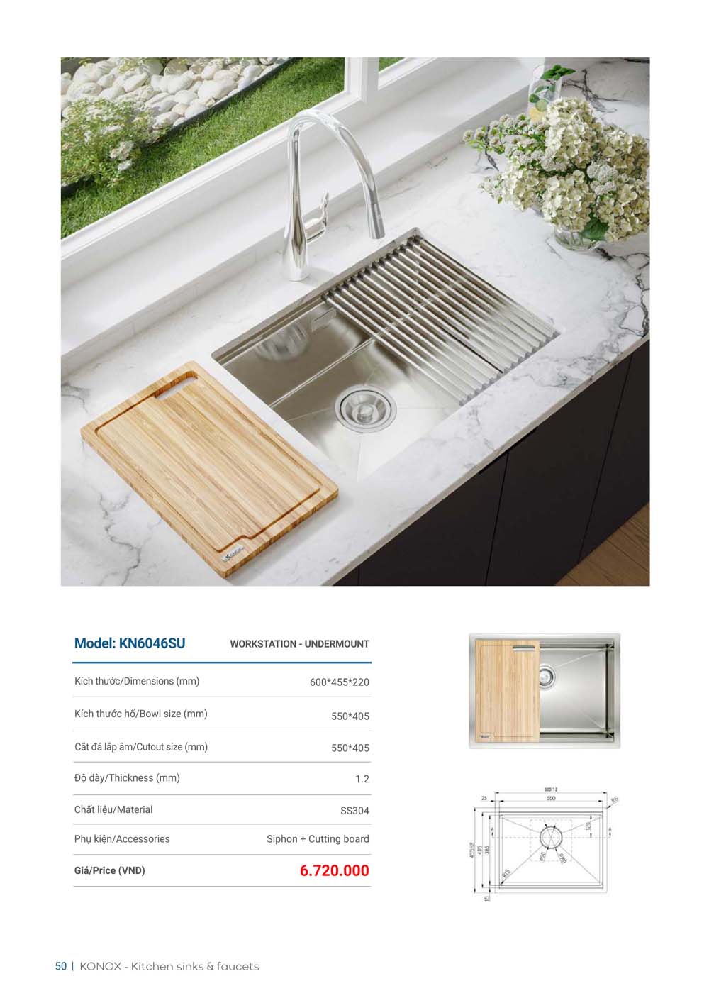 Catalogue KONOX 2023 – Bang gia thiet bi nha bep 50