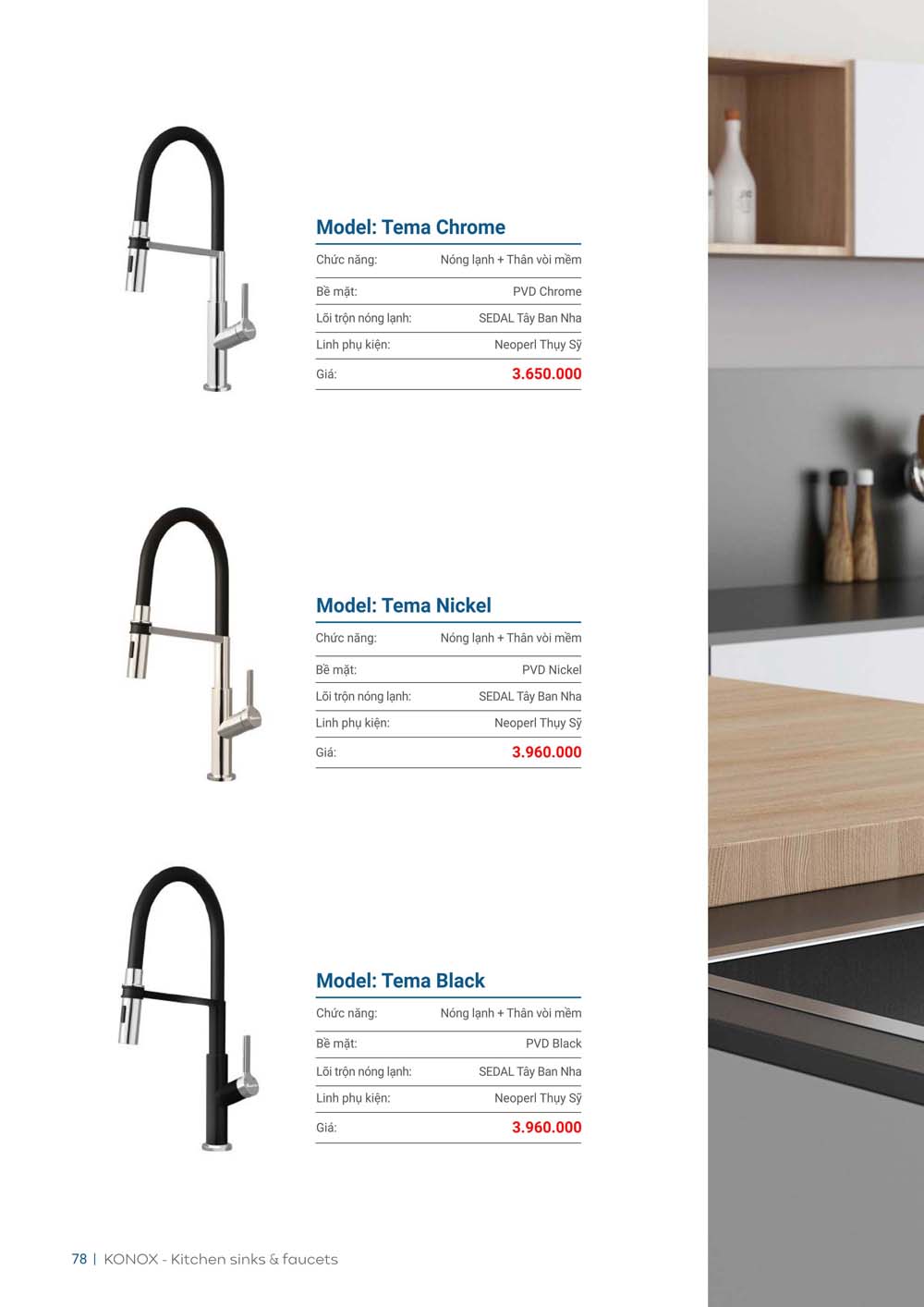 Catalogue KONOX 2023 – Bang gia thiet bi nha bep 78